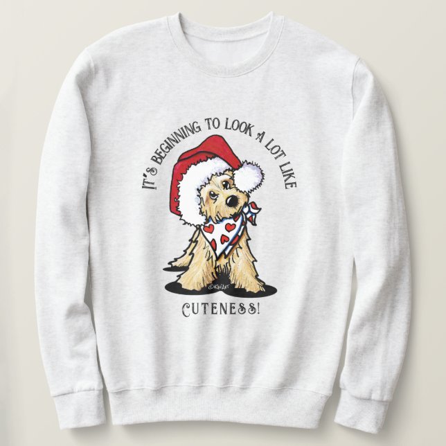 KiniArt Cairn Terrier Suéter de Natal (Frente do Design)