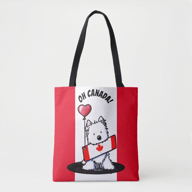 KiniArt Canadense Bolsa Tote Westie (Frente)