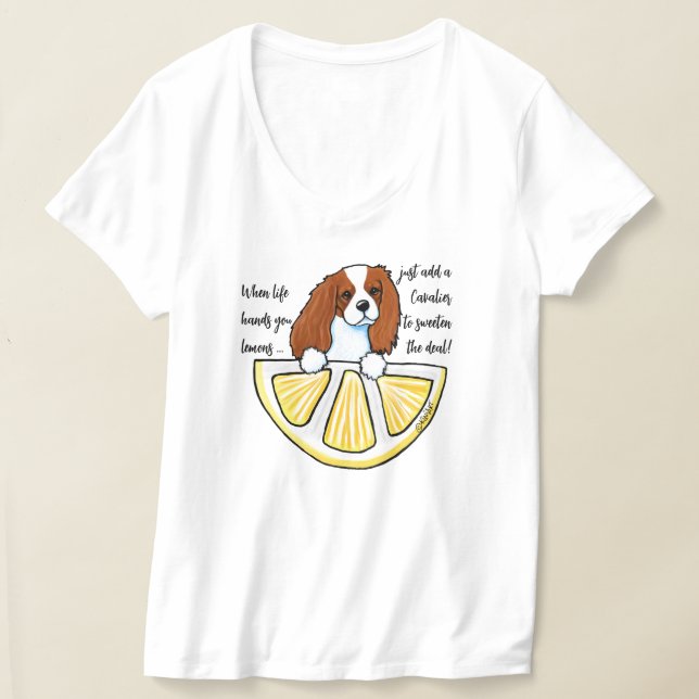 KiniArt Cavalier Life Lemons T-Shirt (Postura )
