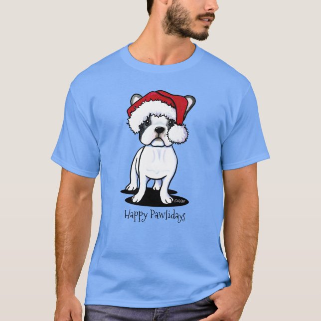 KiniArt Christmas Frenchie T-Shirt (Frente)
