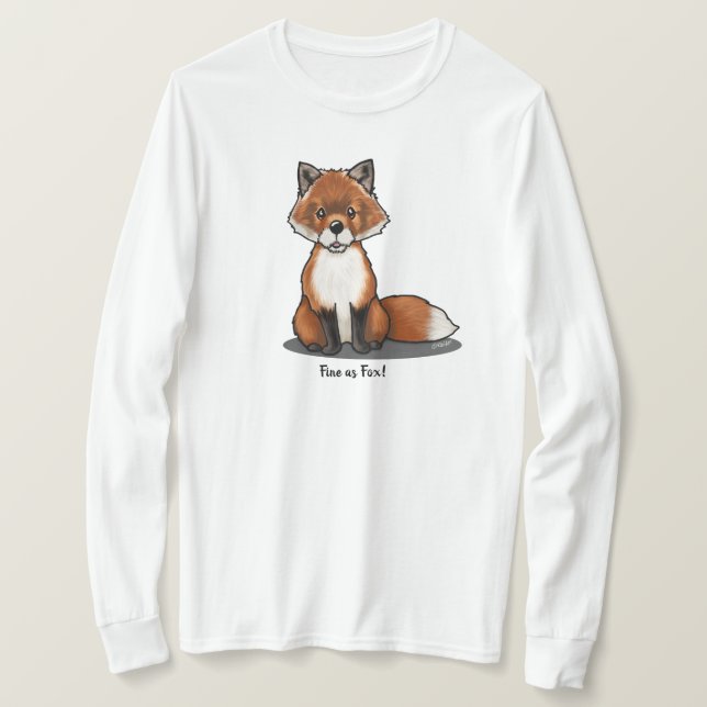 KiniArt Cute Fox T-Shirt (Frente do Design)