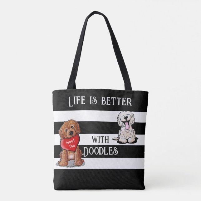 KiniArt DoodleMoji Tote Bag (Verso)