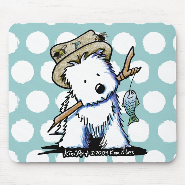 KiniArt Fish Westie Mousepad (Frente)