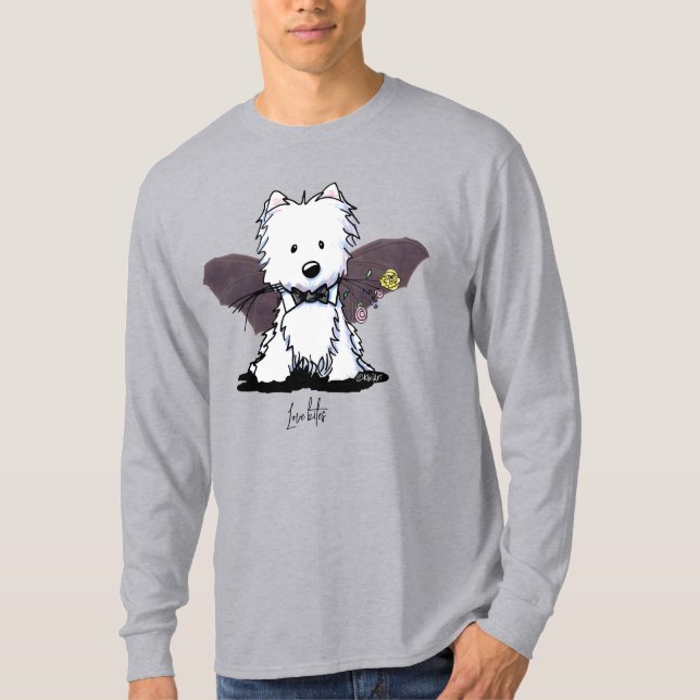 KiniArt Halloween Westie Terrier T-Shirt (Frente)