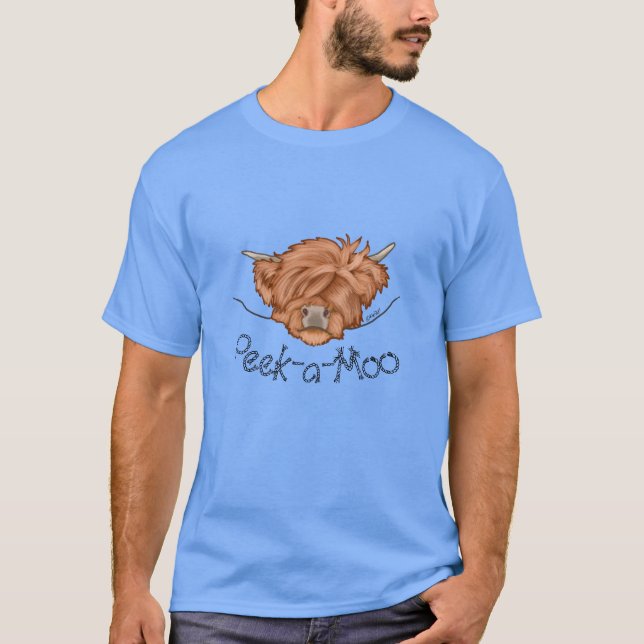 KiniArt Highland Cow T-Shirt (Frente)