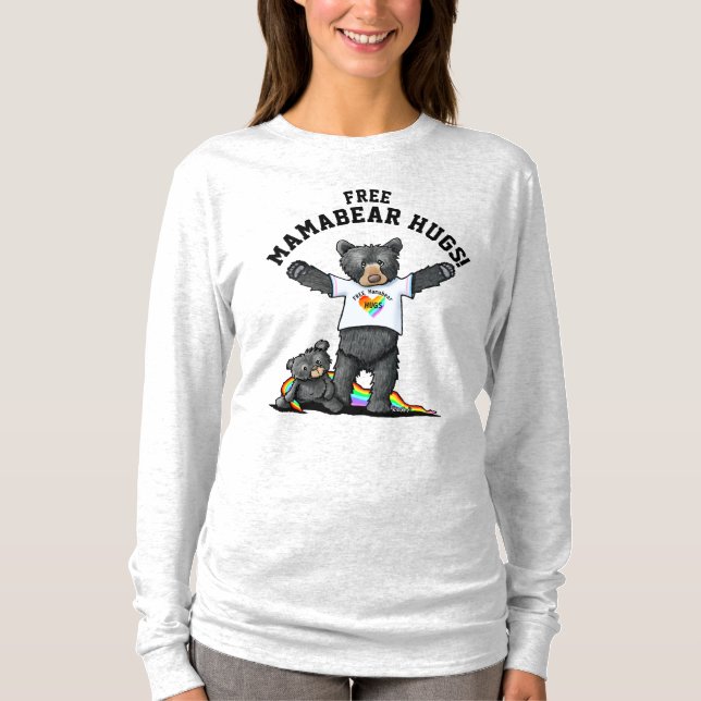 KiniArt Mamabear Abraços T-Shirt (Frente)