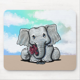 KiniArt Mouse Pad de Bebê Elefante