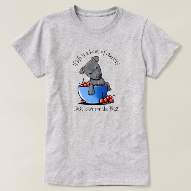 KiniArt Pitbull Amplia T-Shirt (Frente do Design)