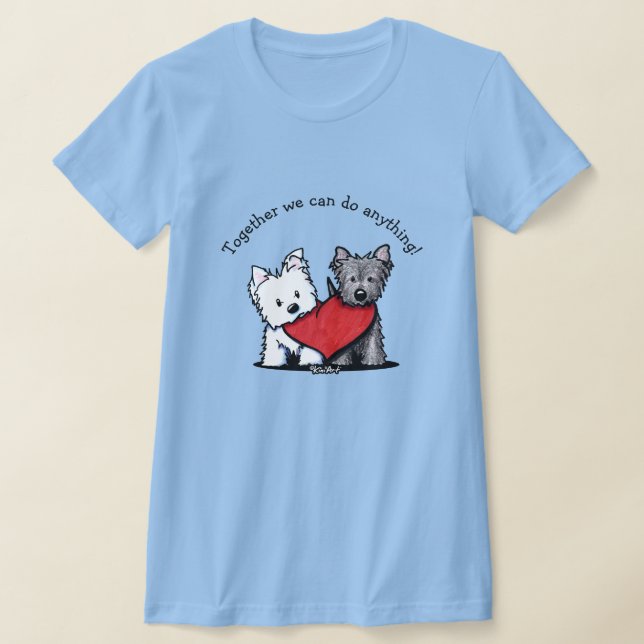 KiniArt Terrier Heartfelt Duo T-Shirt (Postura )