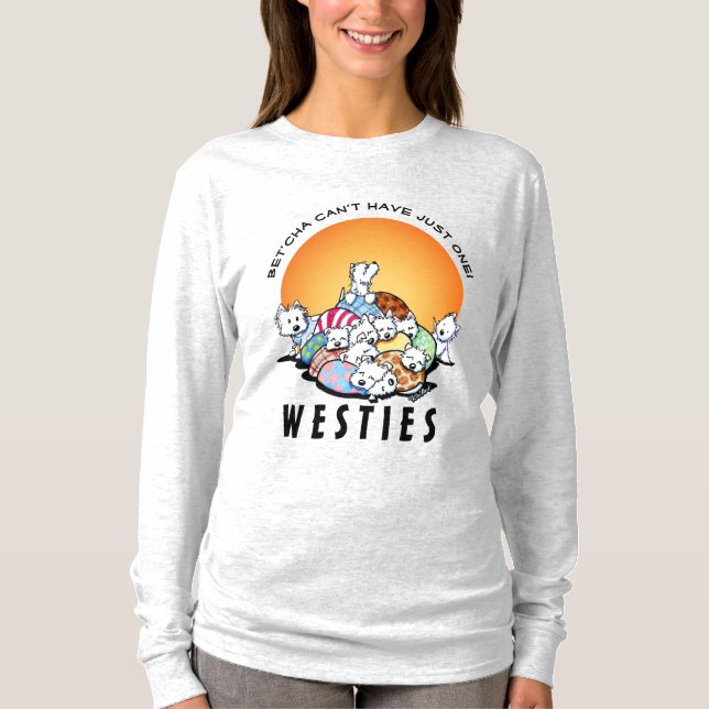 KiniArt Westie Addict T-Shirt (Frente)