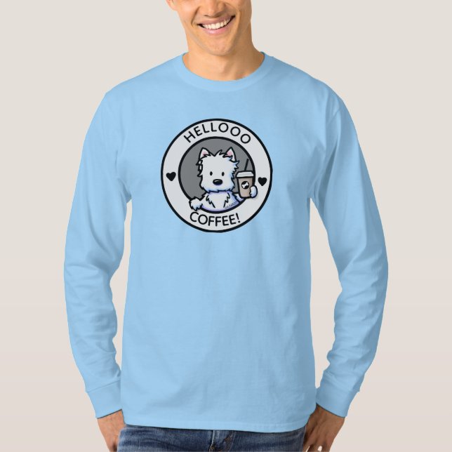 KiniArt Westie Café T-Shirt (Frente)