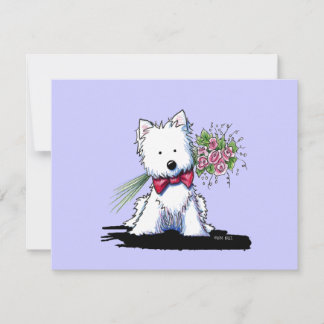 KiniArt Westie Convite Flat do Sr. Pawfect