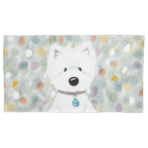 KiniArt Westie Impressions Estojo de Almofada
