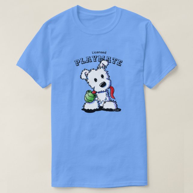 KiniArt Westie Playmate T-Shirt (Frente do Design)