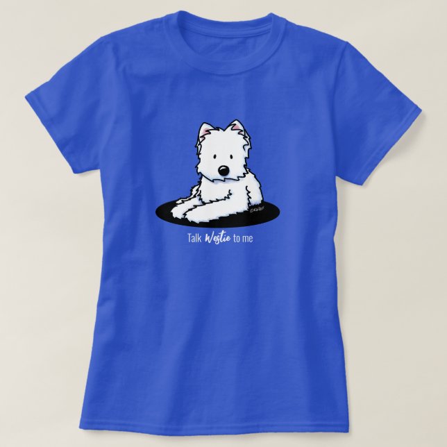 KiniArt Westie Terrier Camiseta (Frente do Design)
