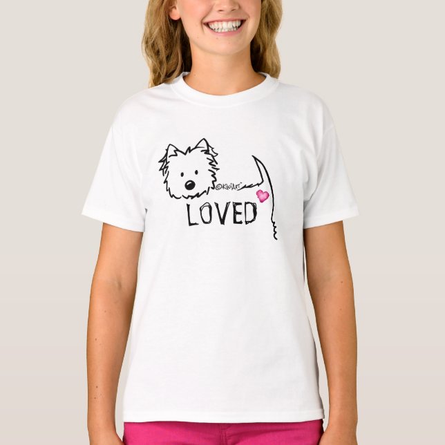 KiniArt Westie Terrier LOVE T-Shirt (Frente)