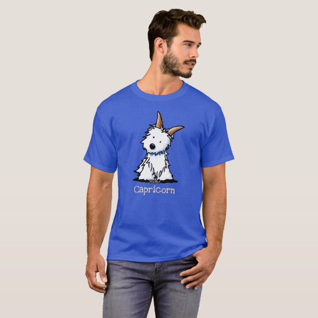 KiniArt Westie Zodiac Capricórn T-Shirt (Frente Completa)