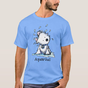 KiniArt Westie Zodíaco Aquário T-Shirt