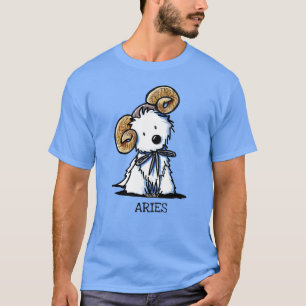 KiniArt Westie Zodíaco Áries T-Shirt