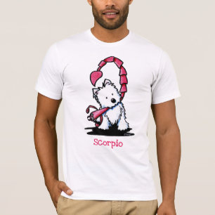 KiniArt Westie Zodíaco Escorpião T-Shirt