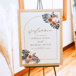 KINSLEY Boho Terracotta Poster de Boas-vindas