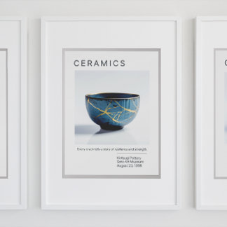 Kintsugi Pottery Poster Series | Branco