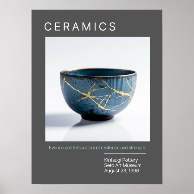 Kintsugi Pottery Poster Series | CINZAS (Frente)
