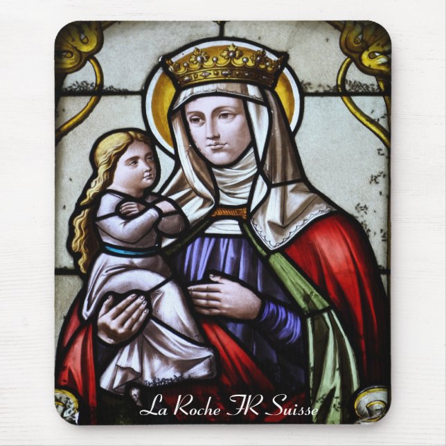 Kirchenfenster La Roche FR Suisse Mousepad (Frente)
