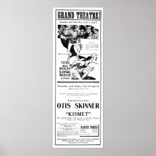 "Kismet" 1921, jornal vintage e poster
