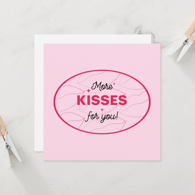 Kisses Love Lips Red Pink Lettering. (Frente/Verso In Situ)