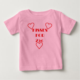 Kisses por 25 centavos -  de camiseta Baby Fine J