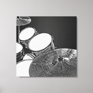 Kit do tambor de Canvas do Drummer com Arte Quadra