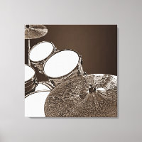 Kit do tambor de Canvas do Drummer com Arte Quadra