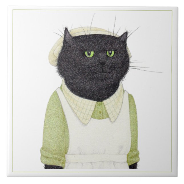 KITCHEN MAID CAT 6" Azulejo de cerâmica quadrada (Frente)