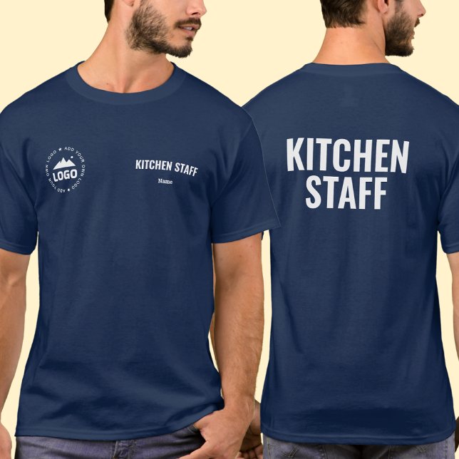 Kitchen Staff T-Shirt Uniform Custom Name Logo (Criador carregado)