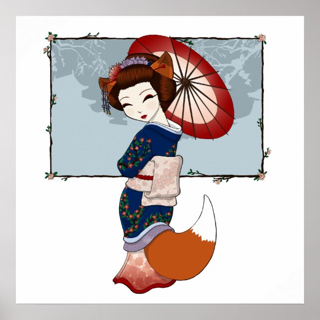 Kitsune Geisha Impressões (Frente)