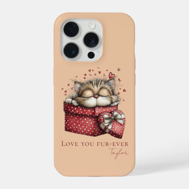 Kitten Adormecido Ama Você Fur-Ever Personalizado (Verso)