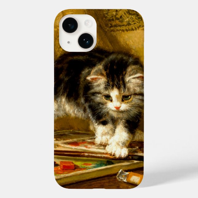 Kitten com pintura e escovas (Verso)