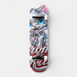 Kitten Skateboard Cromado, com Trucks e Rodas