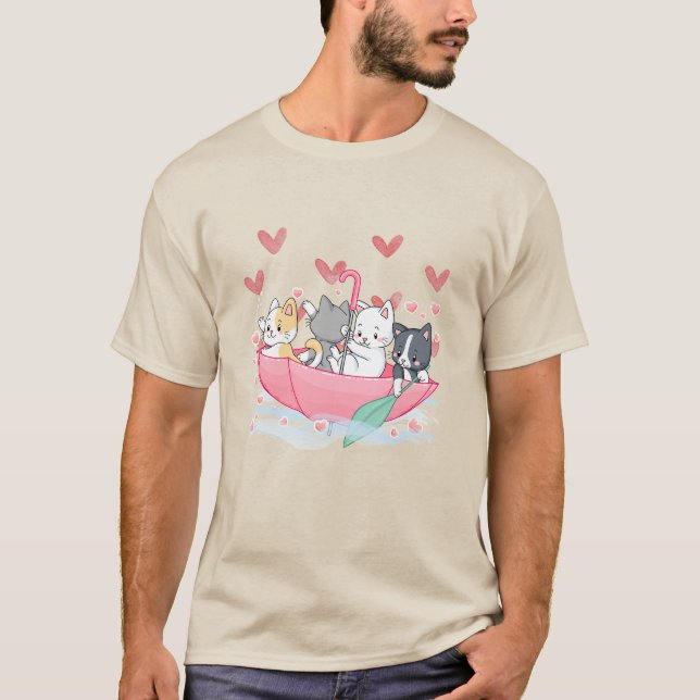 Kitten Umbrella T-Shirt (Frente)