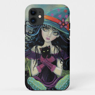Kitten Witch Halloween Fantasy Art Capinha para iP