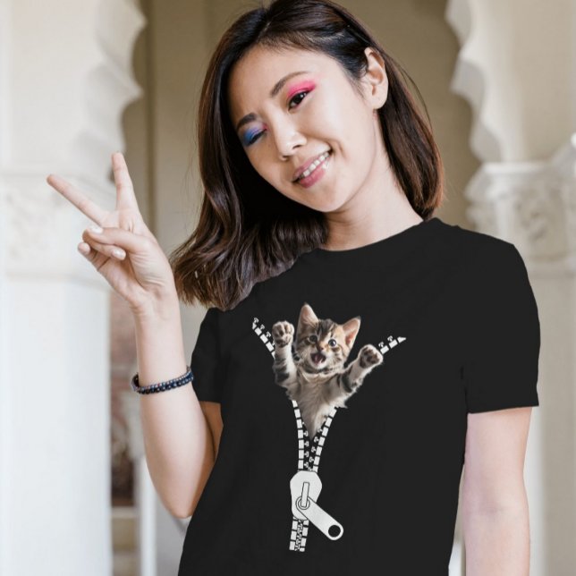 Kitten Zipper T-shirt (Criador carregado)