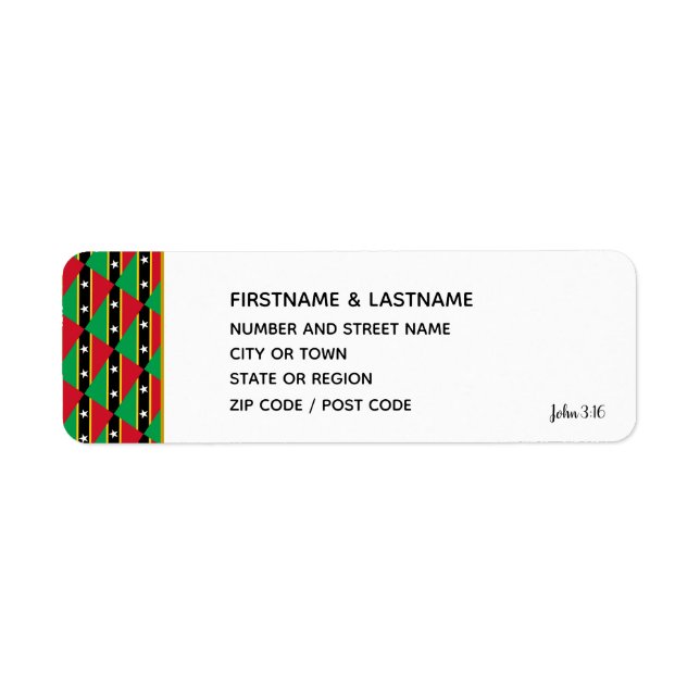 KITTS DE rua | Etiqueta de endereço para devolução (Frente)