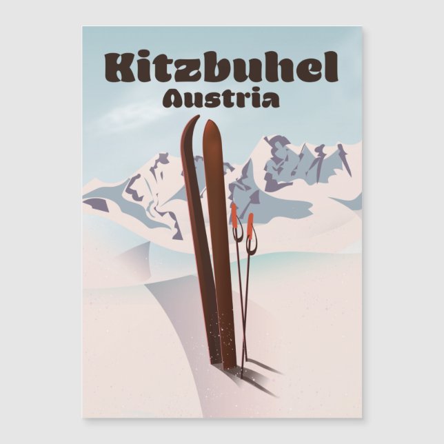 kitzbuhel poster de esqui austríaco (Frente)