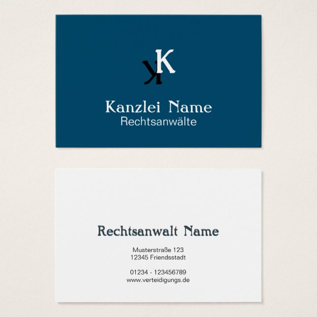 Klassisch blau  (Frente & Verso)