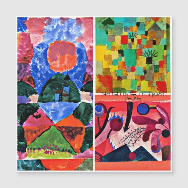 Klee - Colagem colorida com citação (Frente)