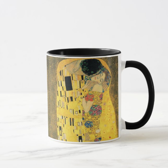 Klimt a caneca da pintura do beijo (Direita)