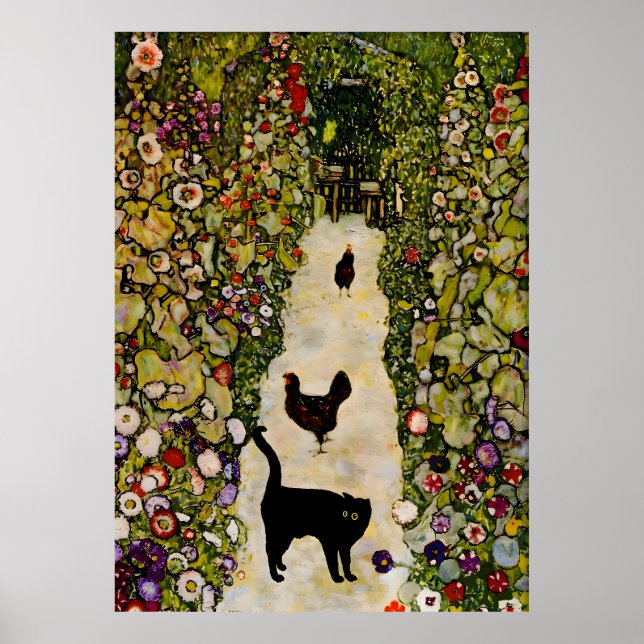 Klimt Famoso de Poster de Cat (Frente)