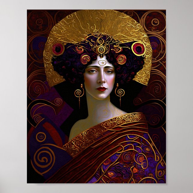 Klimt Inspirou Poster da Rainha Deusa (Frente)