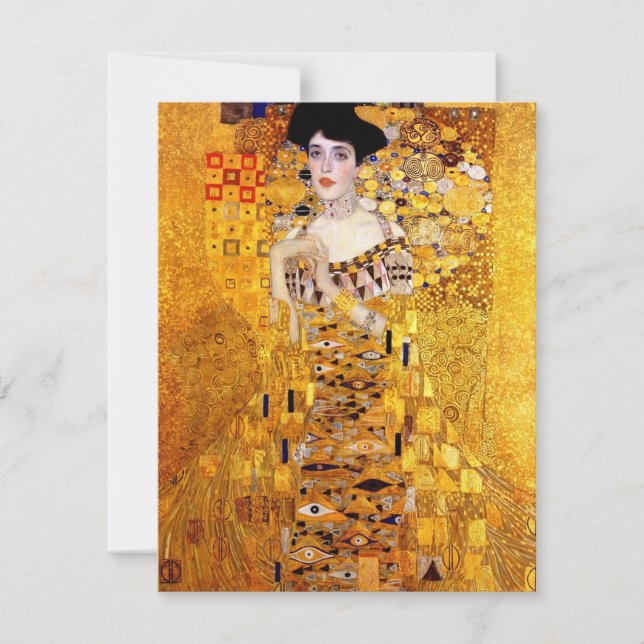 Klimt Retrato de Adele Bloch-Bauer I Convites (Frente)